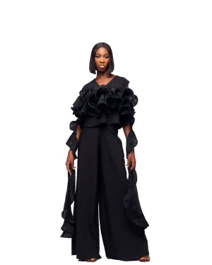 GIVENO OBSIDIAN BLOOM PALAZZO SET