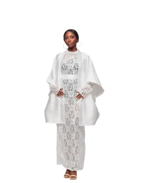 GIVENO CELESTIAL VEIL LACE ENSEMBLE
